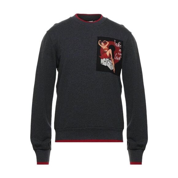 Dolce & Gabbana Red Eye Print Crew Neck Men Pullover Sweater main image 1